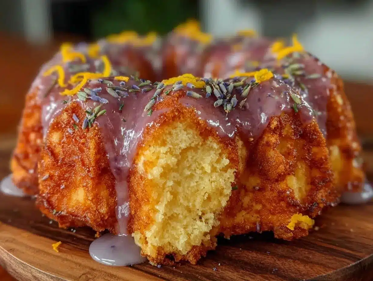 lemon lavender bundt cake preparation steps