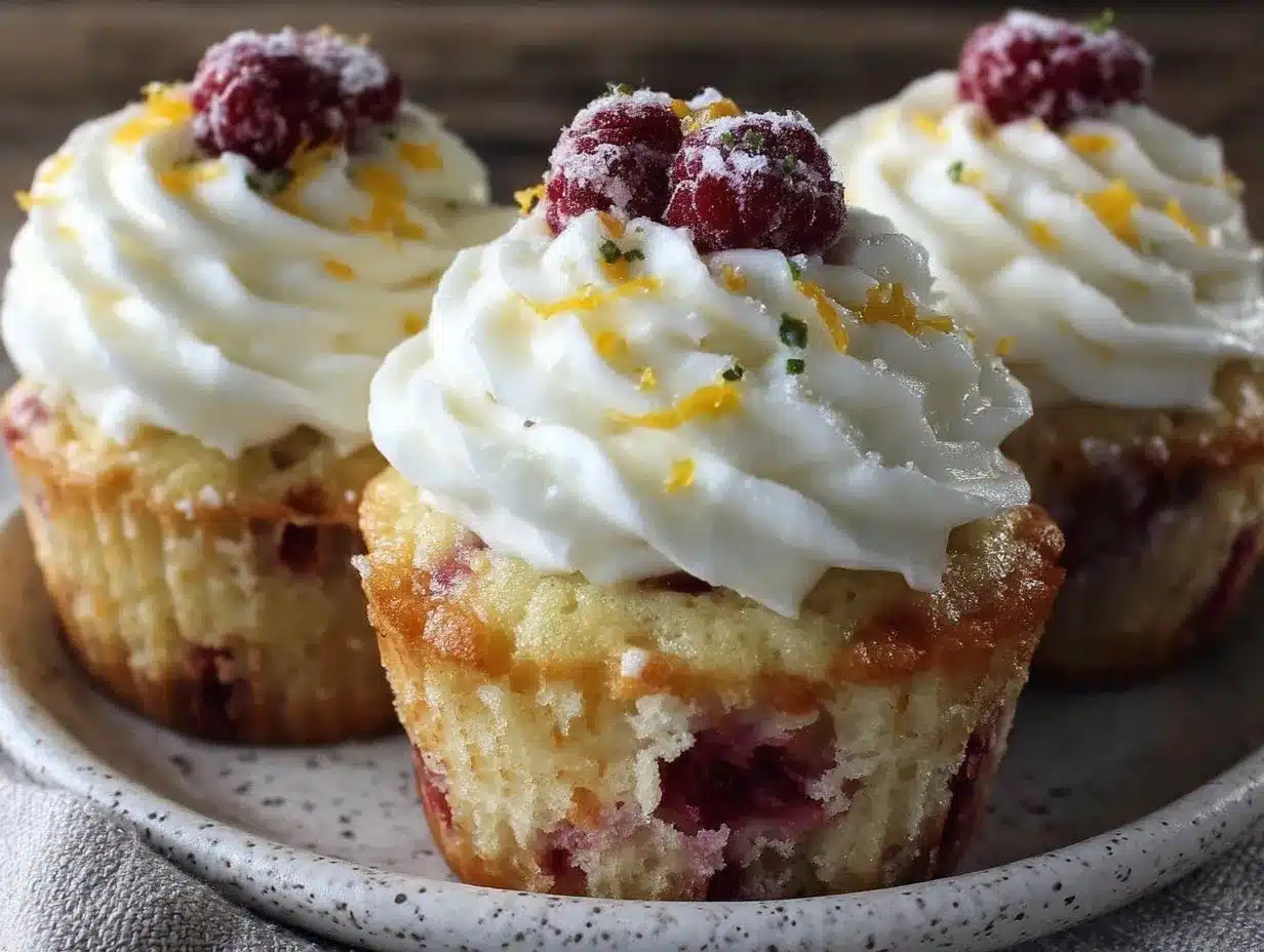 lemon raspberry cupcakes preparation steps