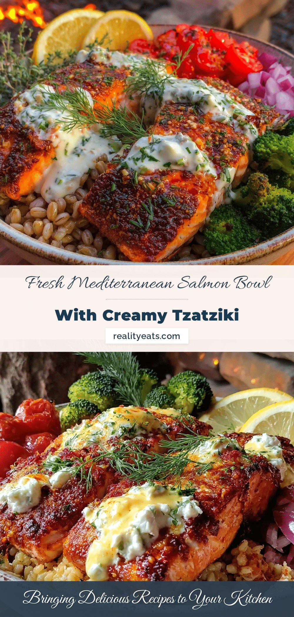 Mediterranean salmon bowl recipe