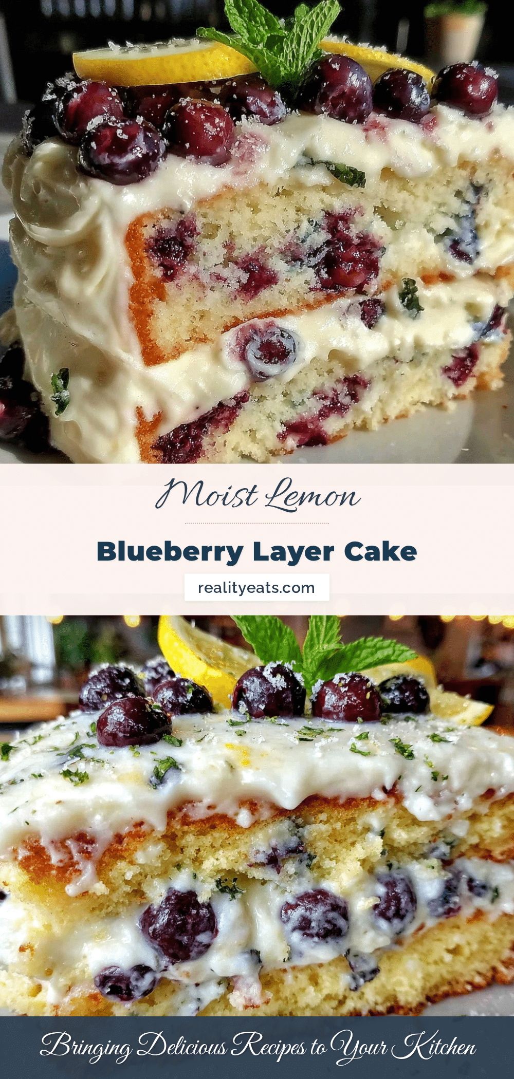 moist lemon blueberry layer cake recipe