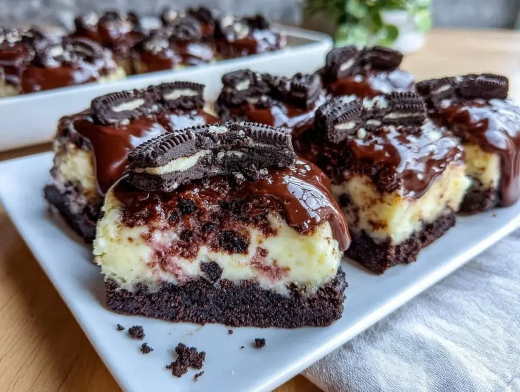 no-bake Oreo cheesecake bars - featured image