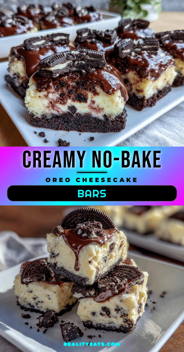 no-bake Oreo cheesecake bars recipe