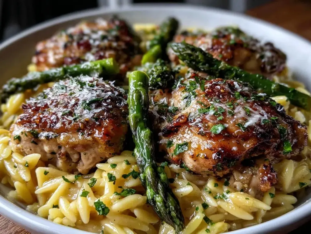 one-pot lemon chicken orzo - featured image