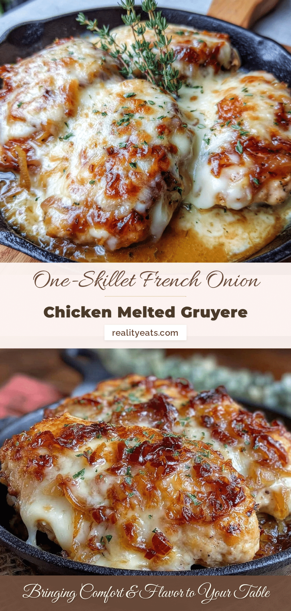 one-skillet french onion chicken recipe