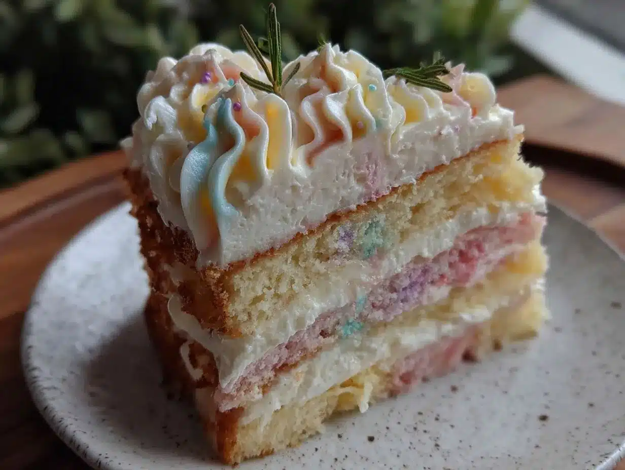 pastel ombre layer cake preparation steps