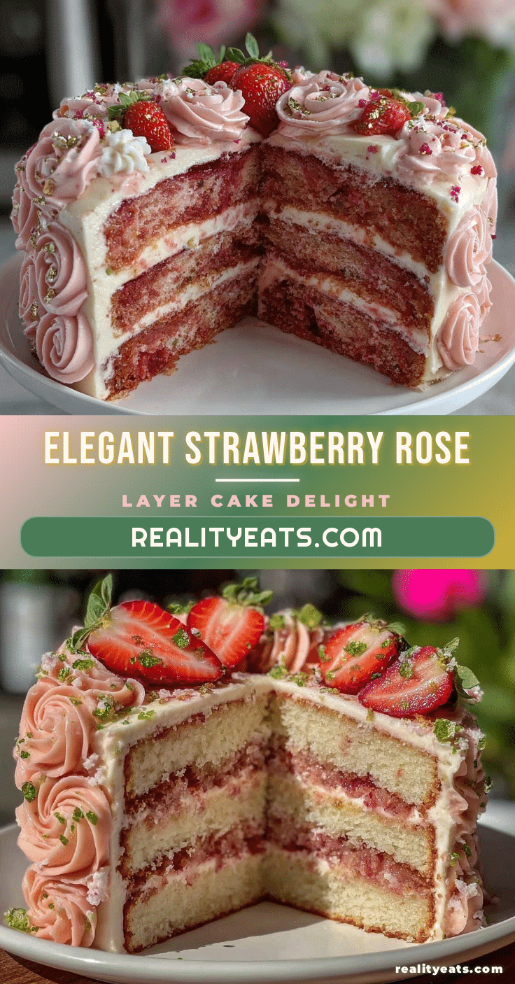 perfect strawberry rose layer cake recipe