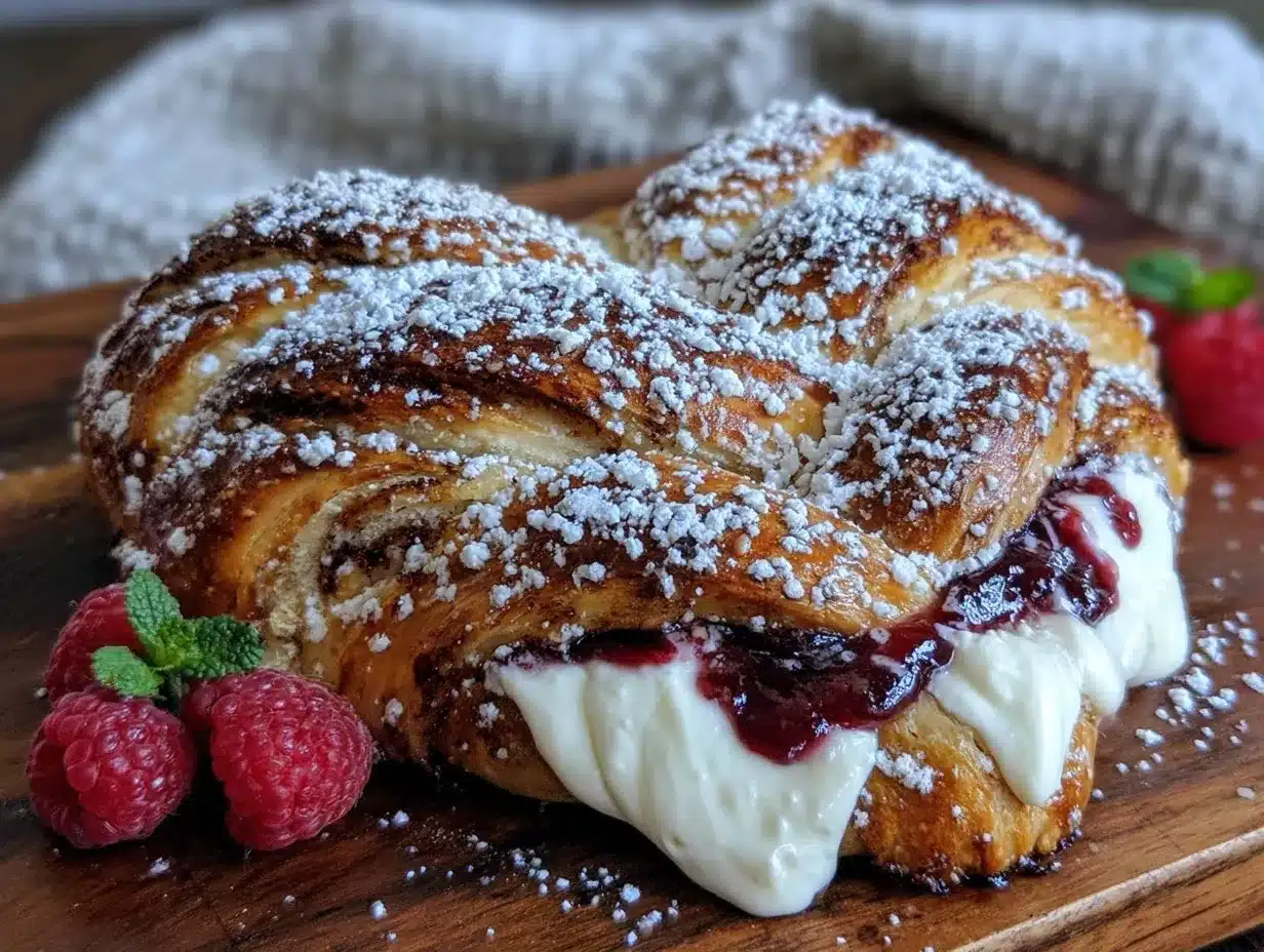 raspberry cream cheese danish braid preparation steps