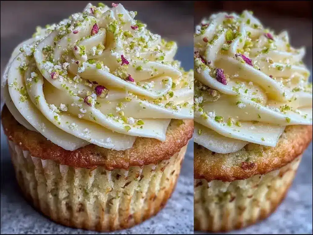 rose water pistachio cupcakes - featured image