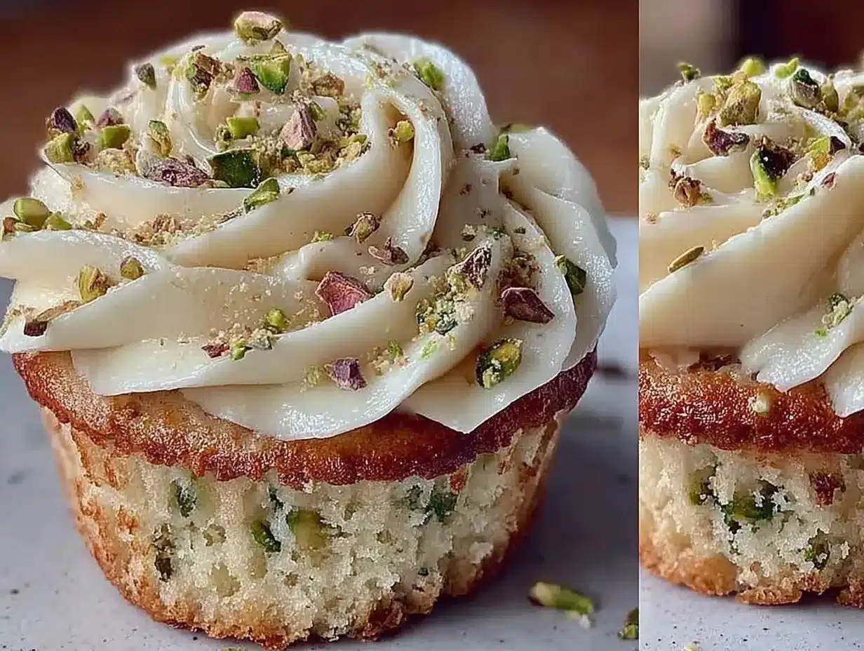 rose water pistachio cupcakes preparation steps