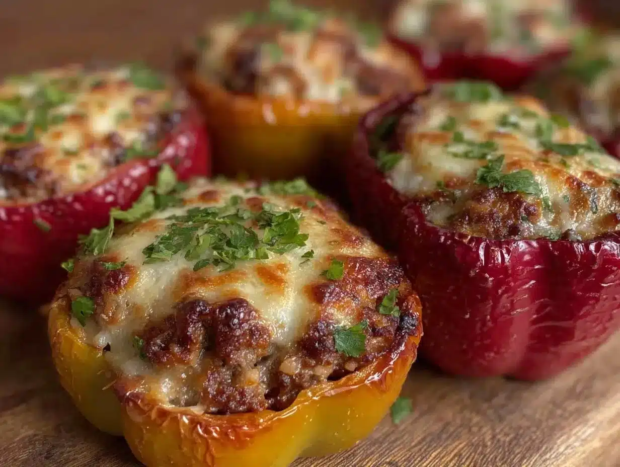 savory cheesy stuffed bell peppers preparation steps