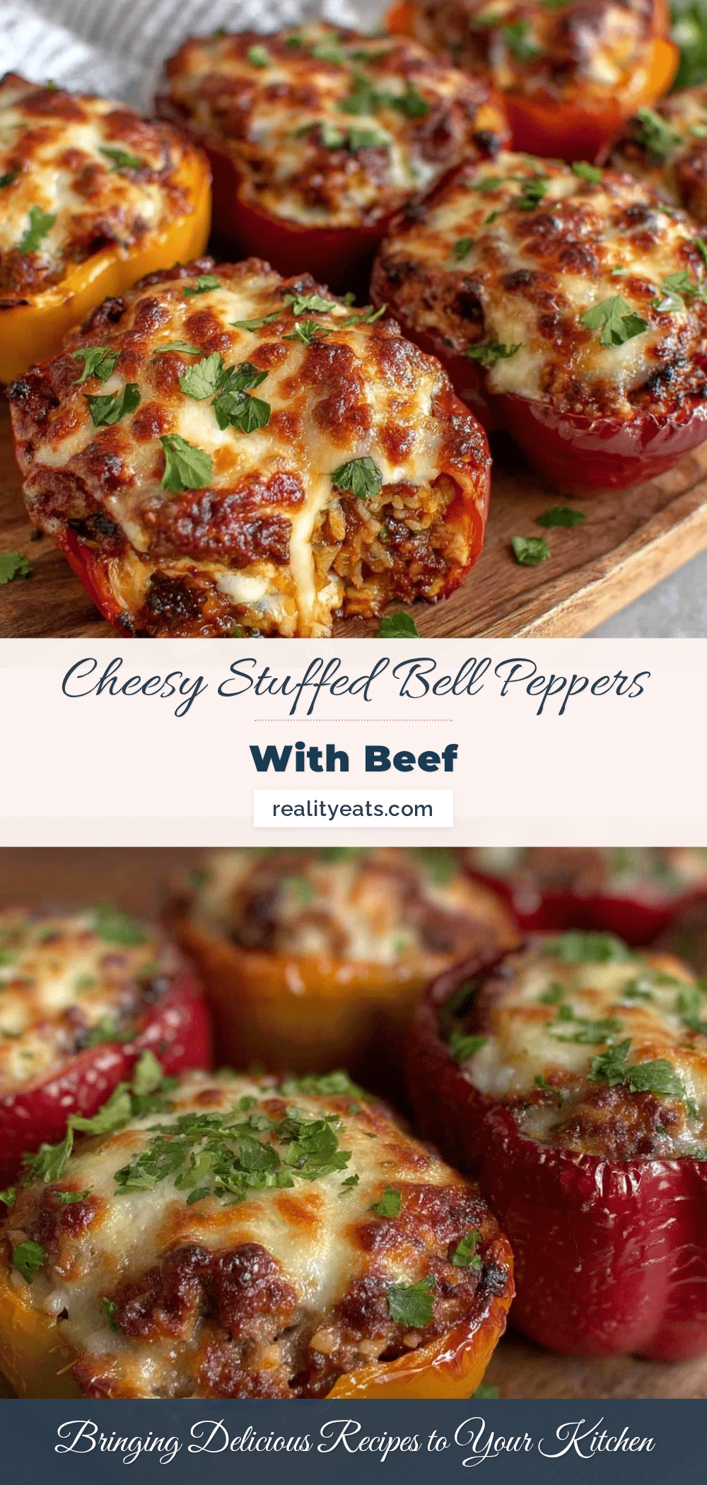 savory cheesy stuffed bell peppers recipe