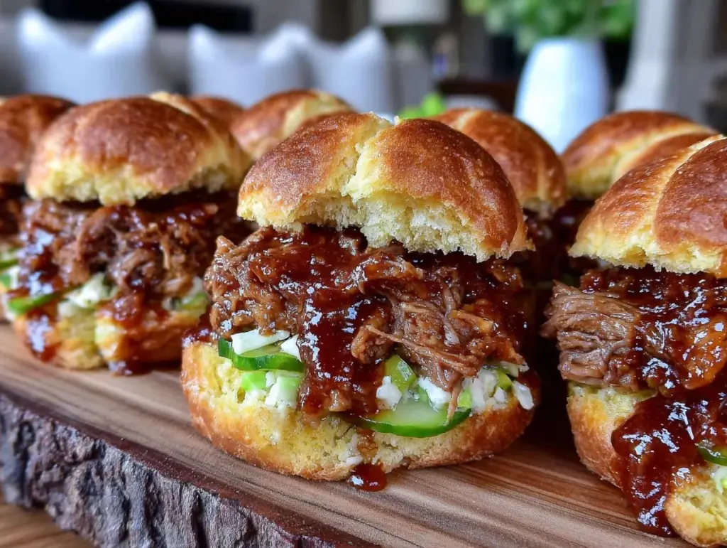 slow cooker BBQ pulled pork sliders - featured image
