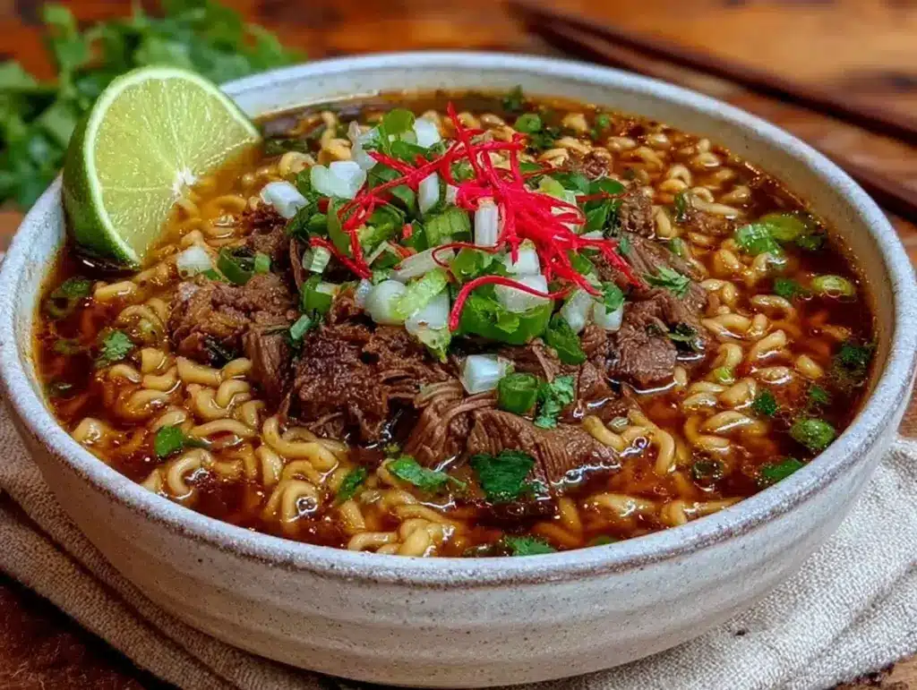 slow cooker birria ramen - featured image