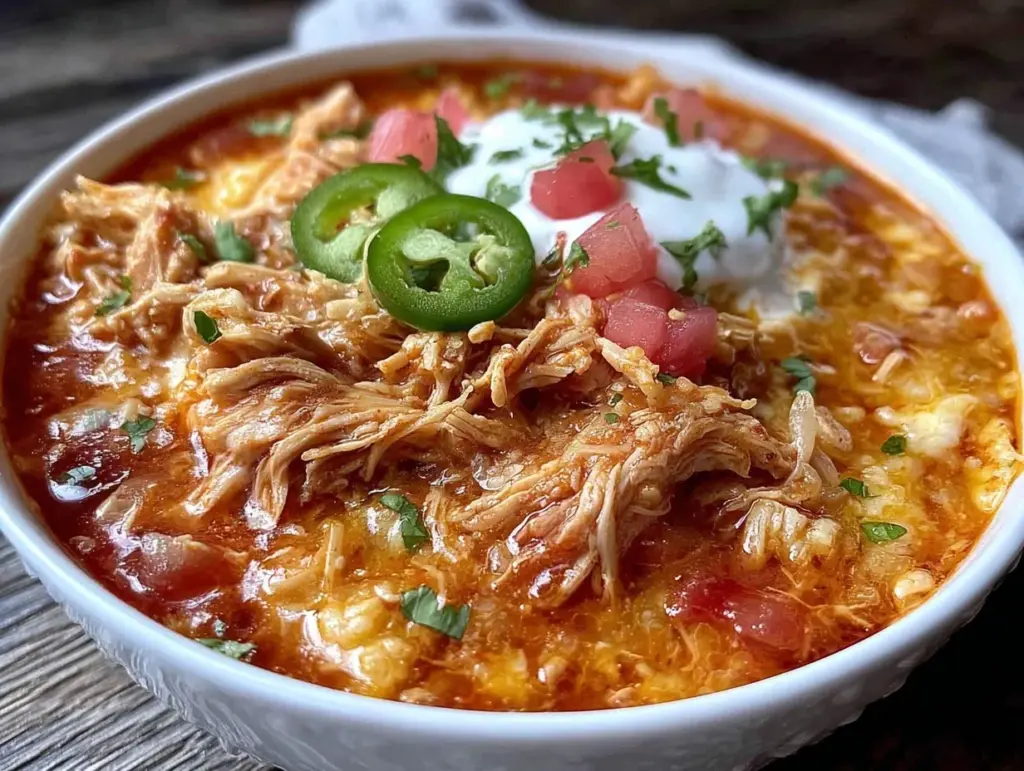slow cooker chicken enchilada soup - featured image