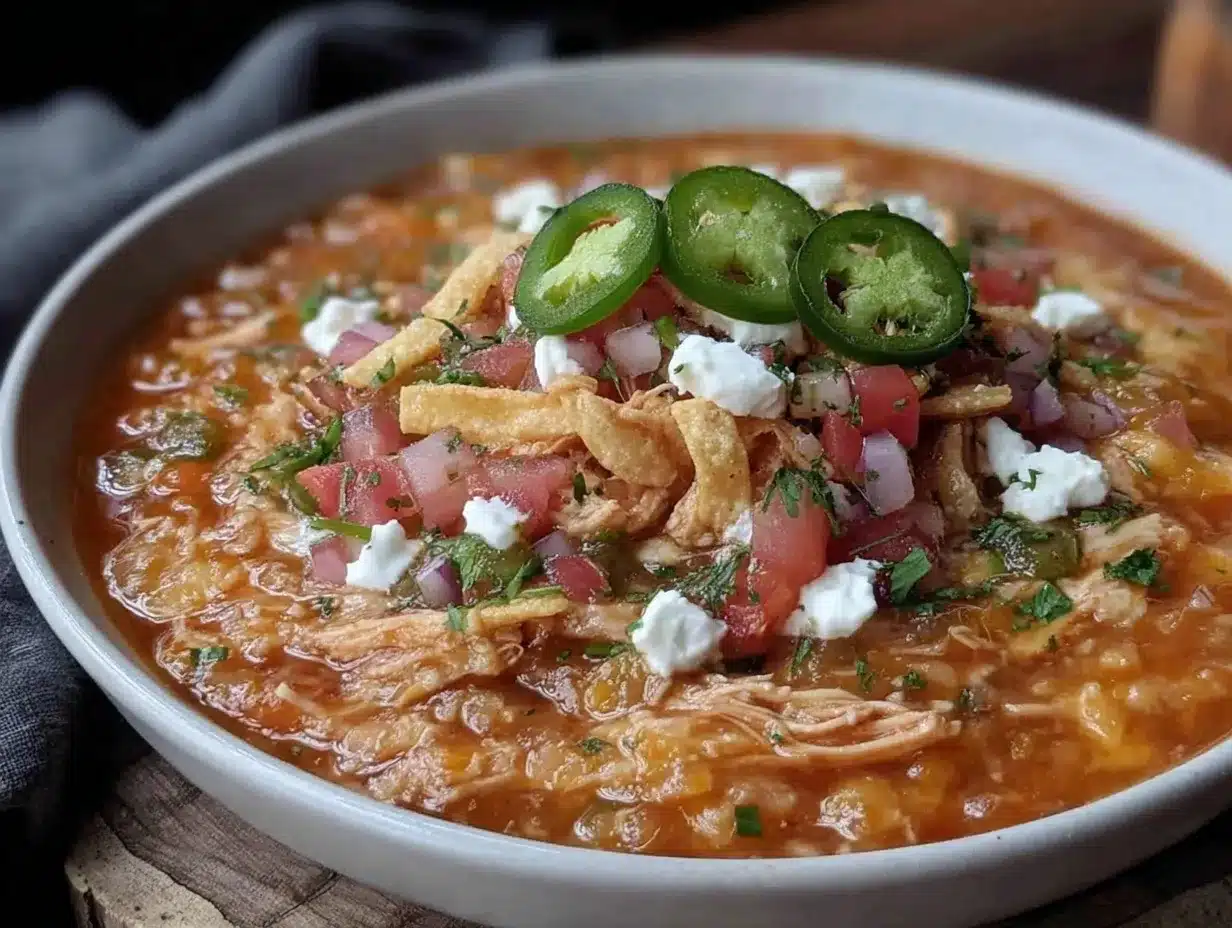 slow cooker chicken enchilada soup preparation steps