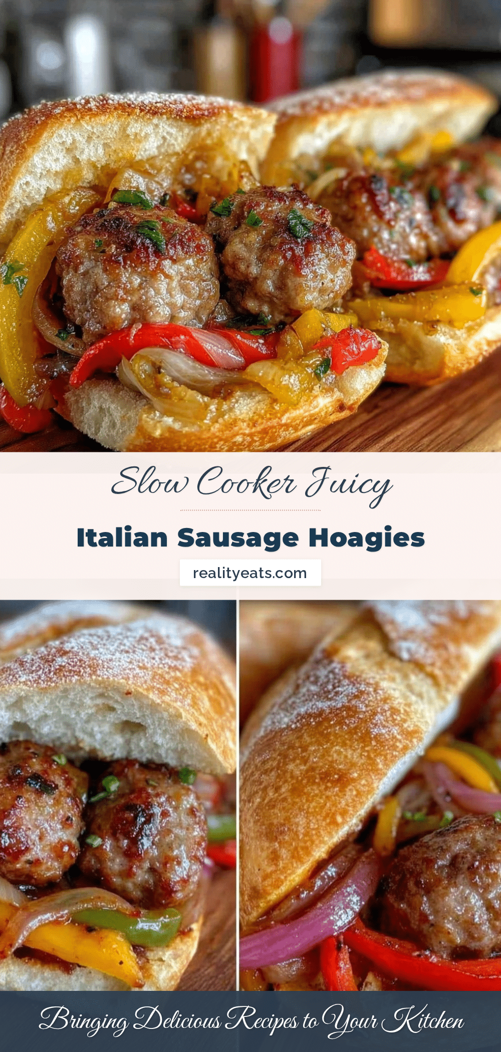 slow cooker italian sausage and pepper hoagies recipe