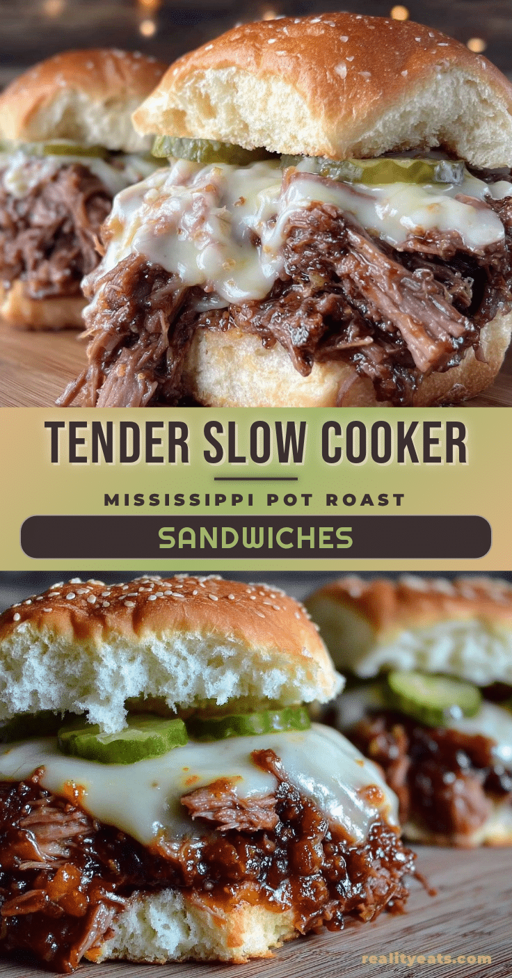 slow cooker mississippi pot roast sandwiches recipe