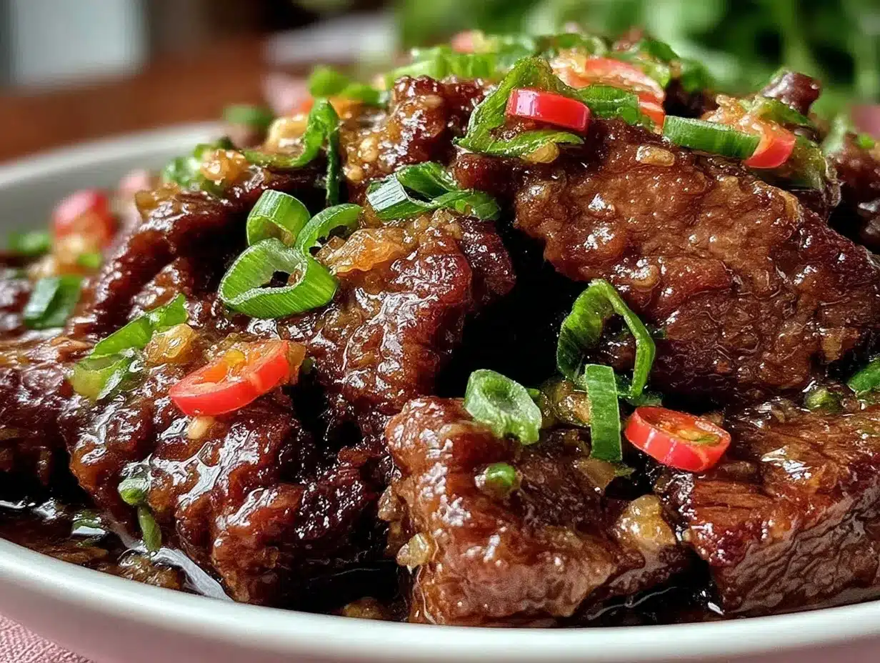 slow cooker Mongolian beef preparation steps