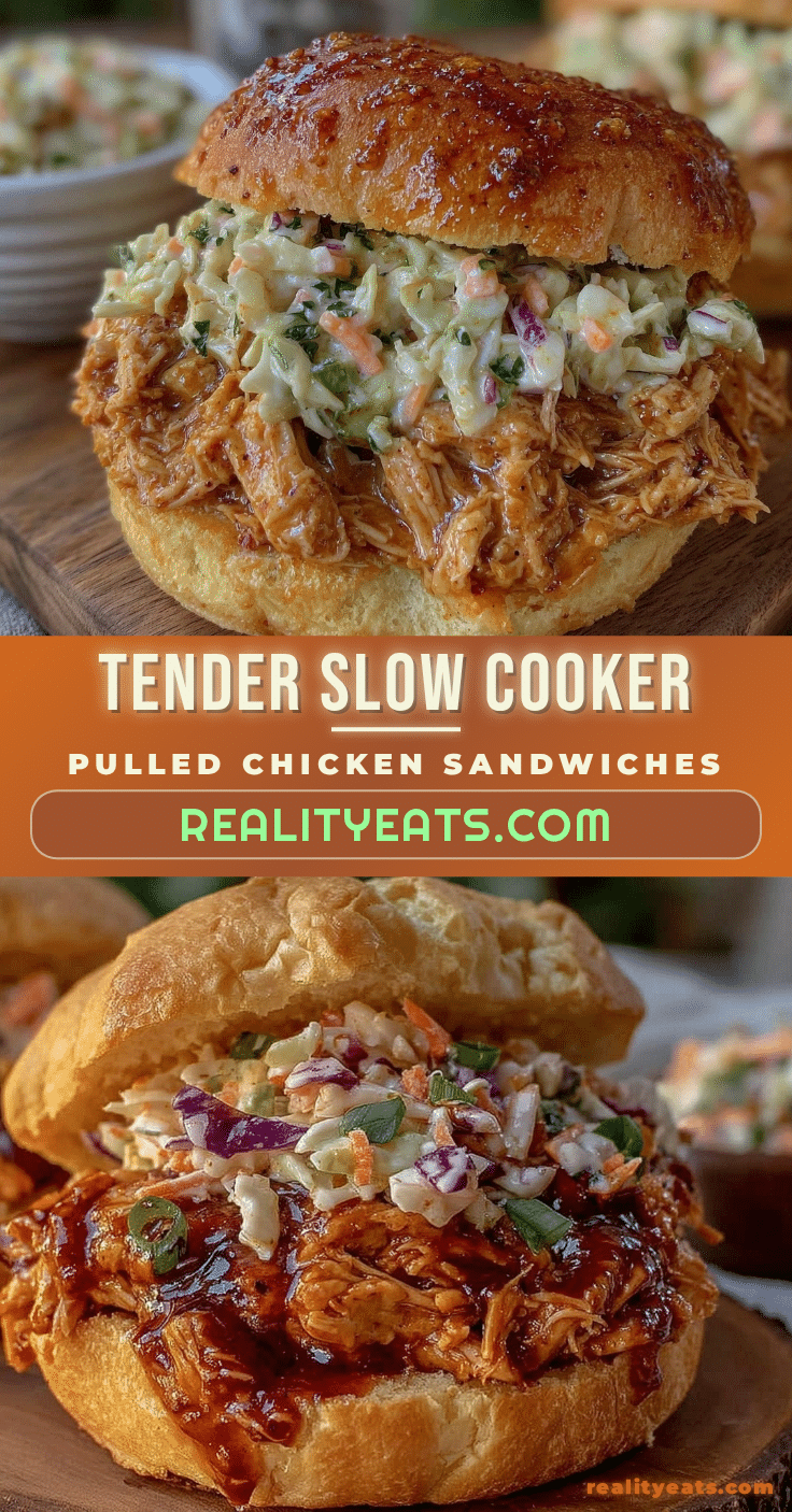 slow cooker pulled chicken sandwiches recipe