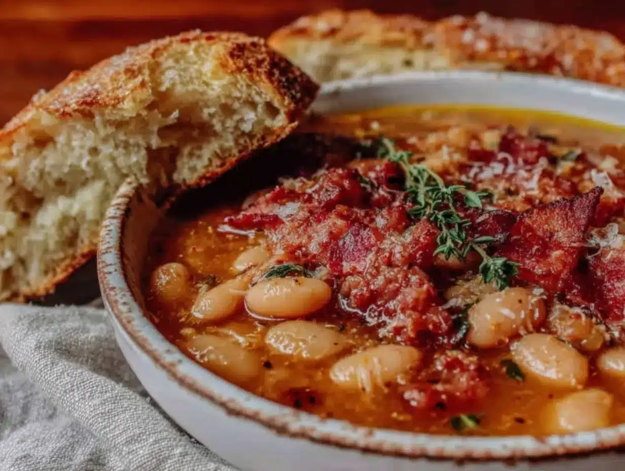 slow cooker Tuscan white bean and sausage soup preparation steps