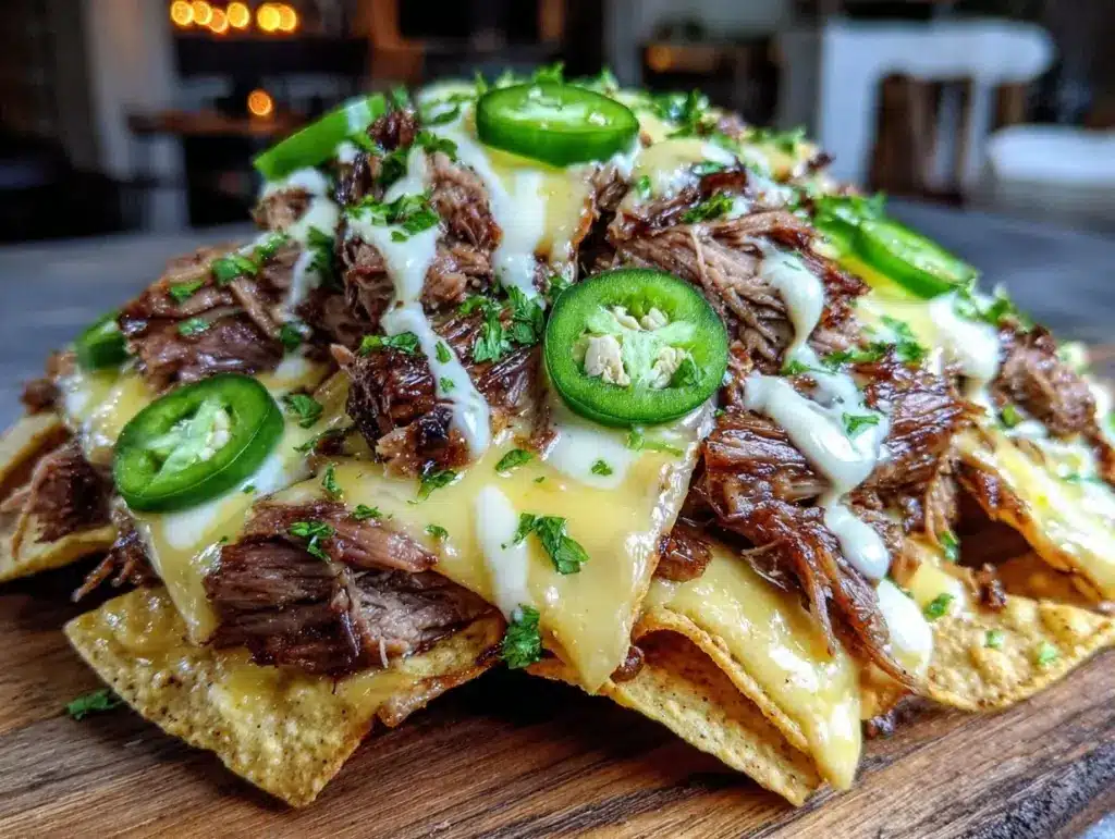 smoked pulled pork nachos - featured image