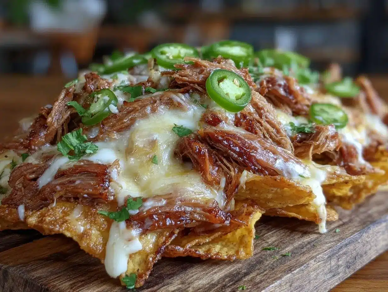 smoked pulled pork nachos preparation steps
