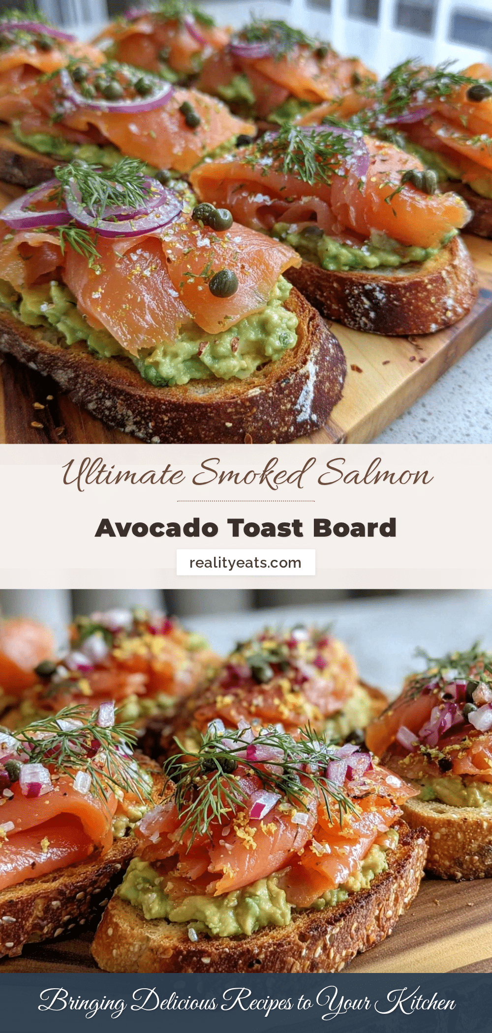 smoked salmon avocado toast board recipe