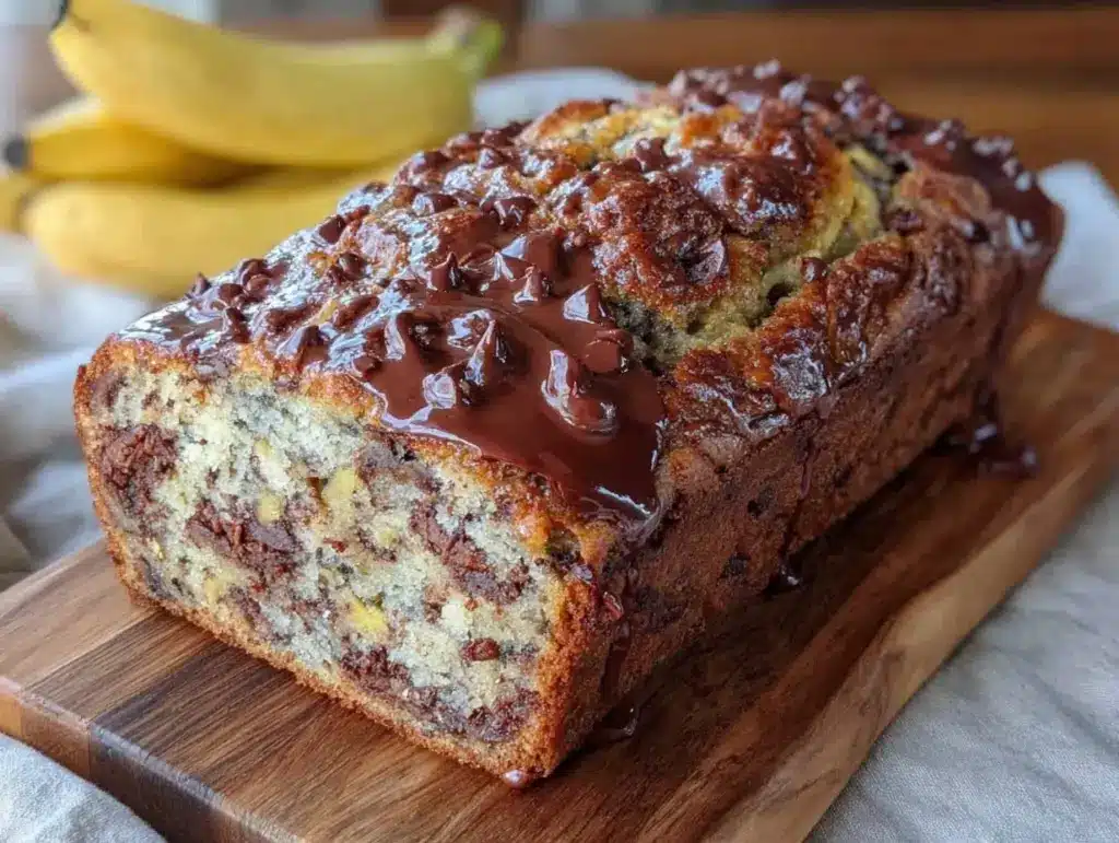 sourdough discard chocolate chip banana bread - featured image