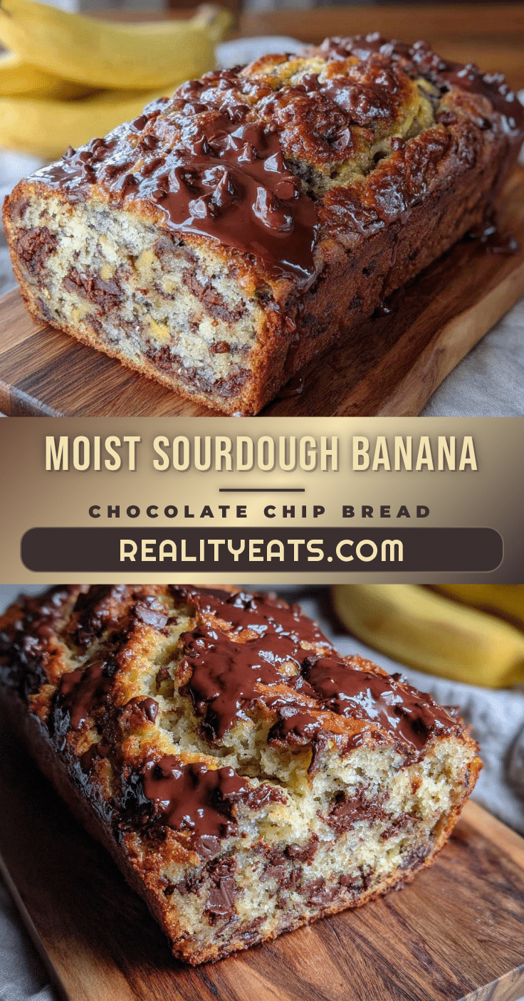 sourdough discard chocolate chip banana bread recipe