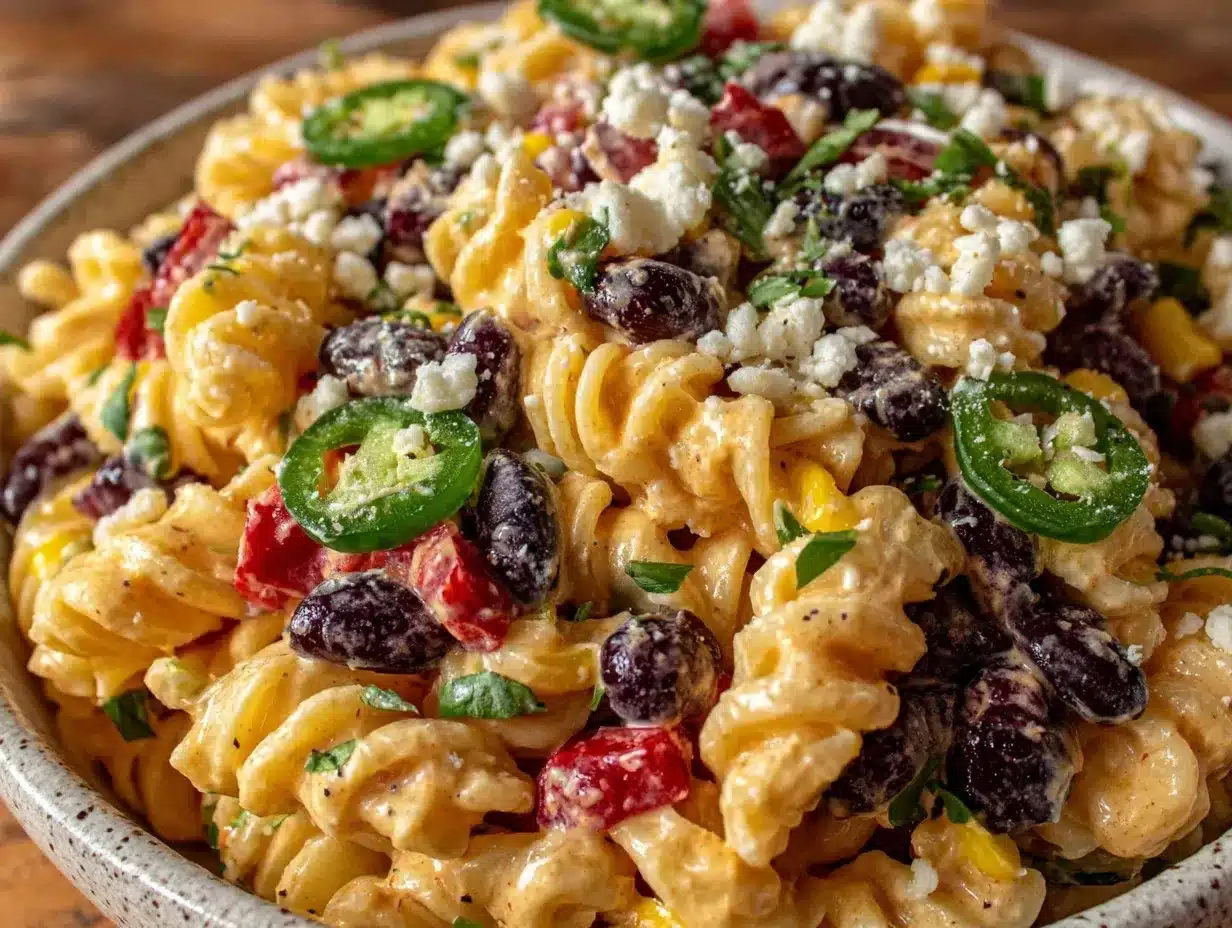 Southwest Chipotle Ranch Pasta Salad preparation steps
