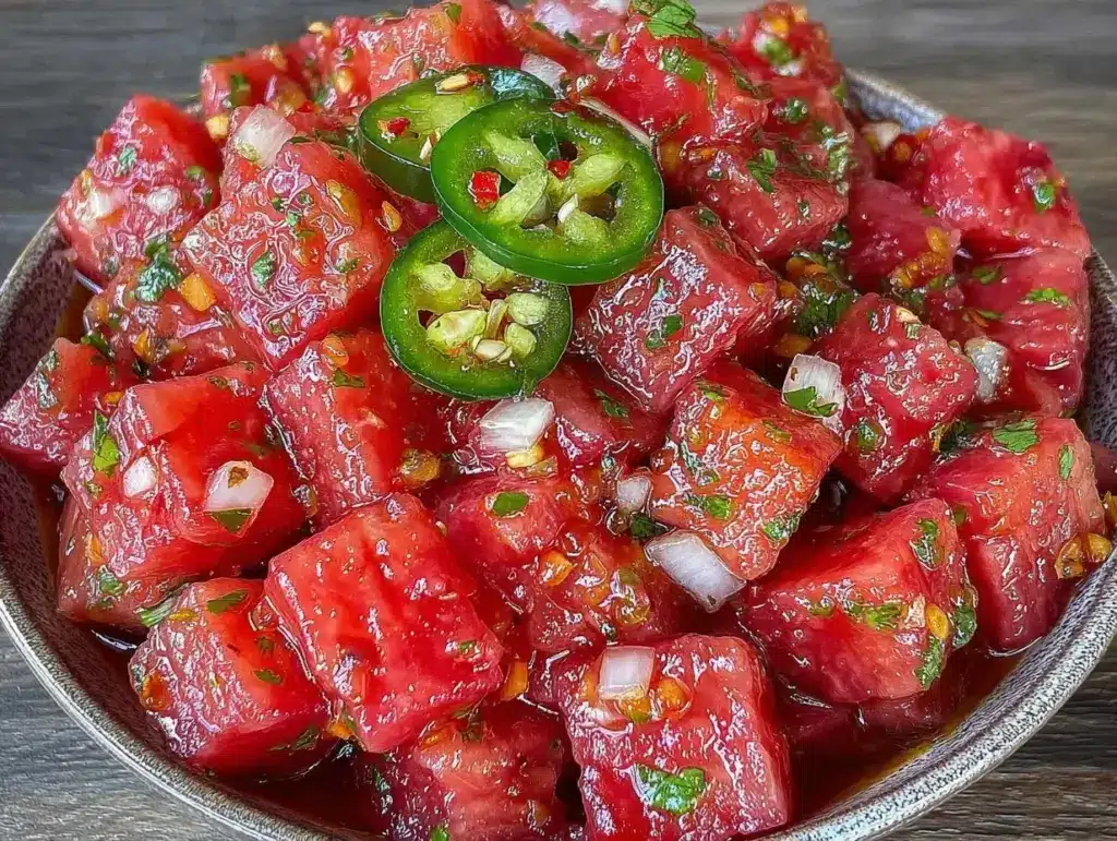 spicy watermelon salsa - featured image