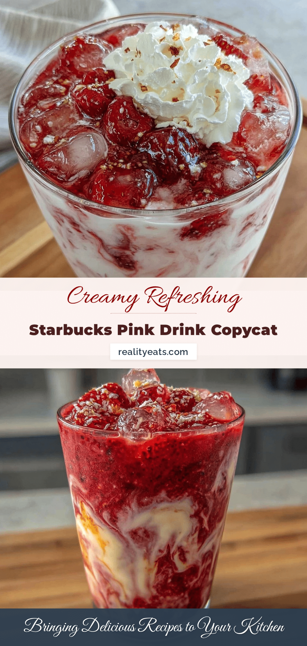 Starbucks Pink Drink copycat smoothie recipe