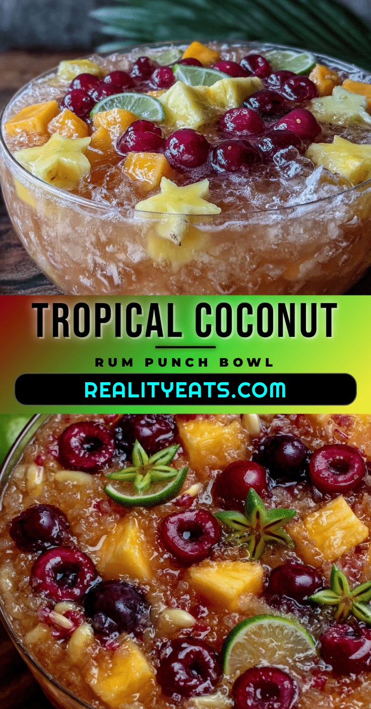tropical coconut rum punch bowl recipe
