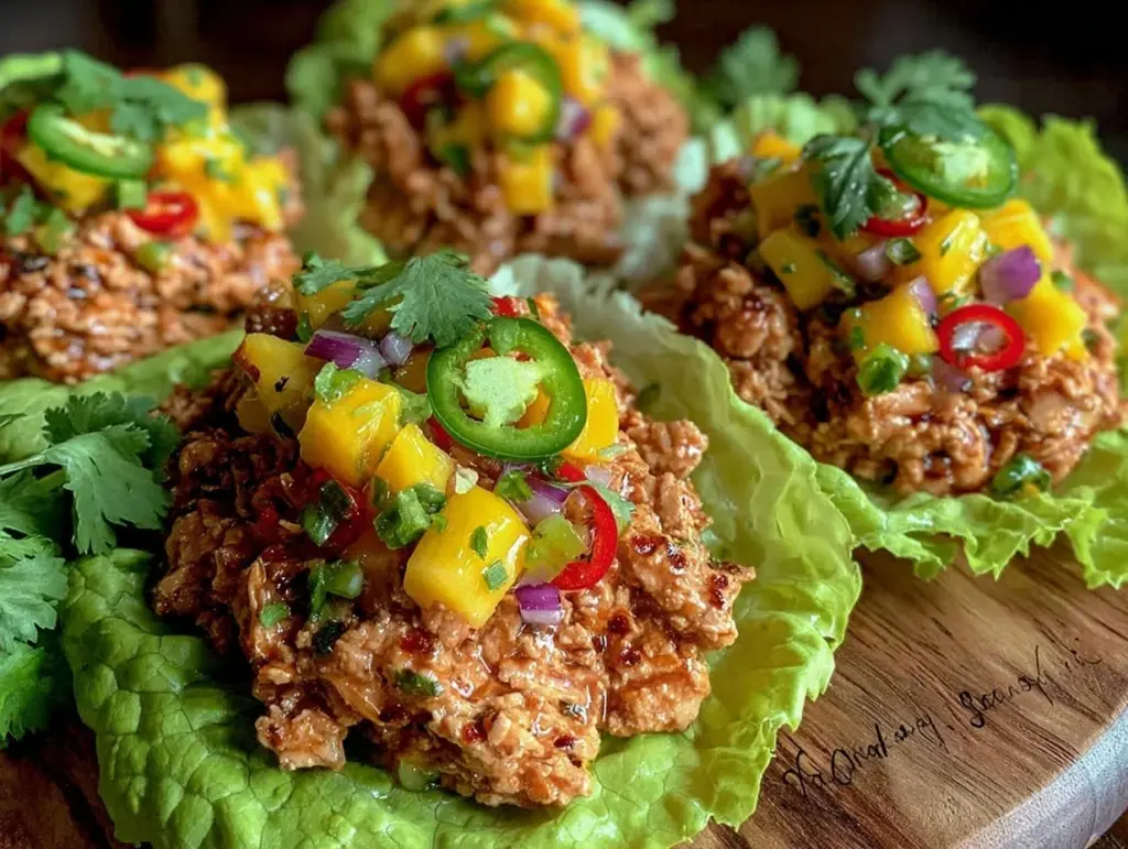 turkey lettuce wrap tacos - featured image
