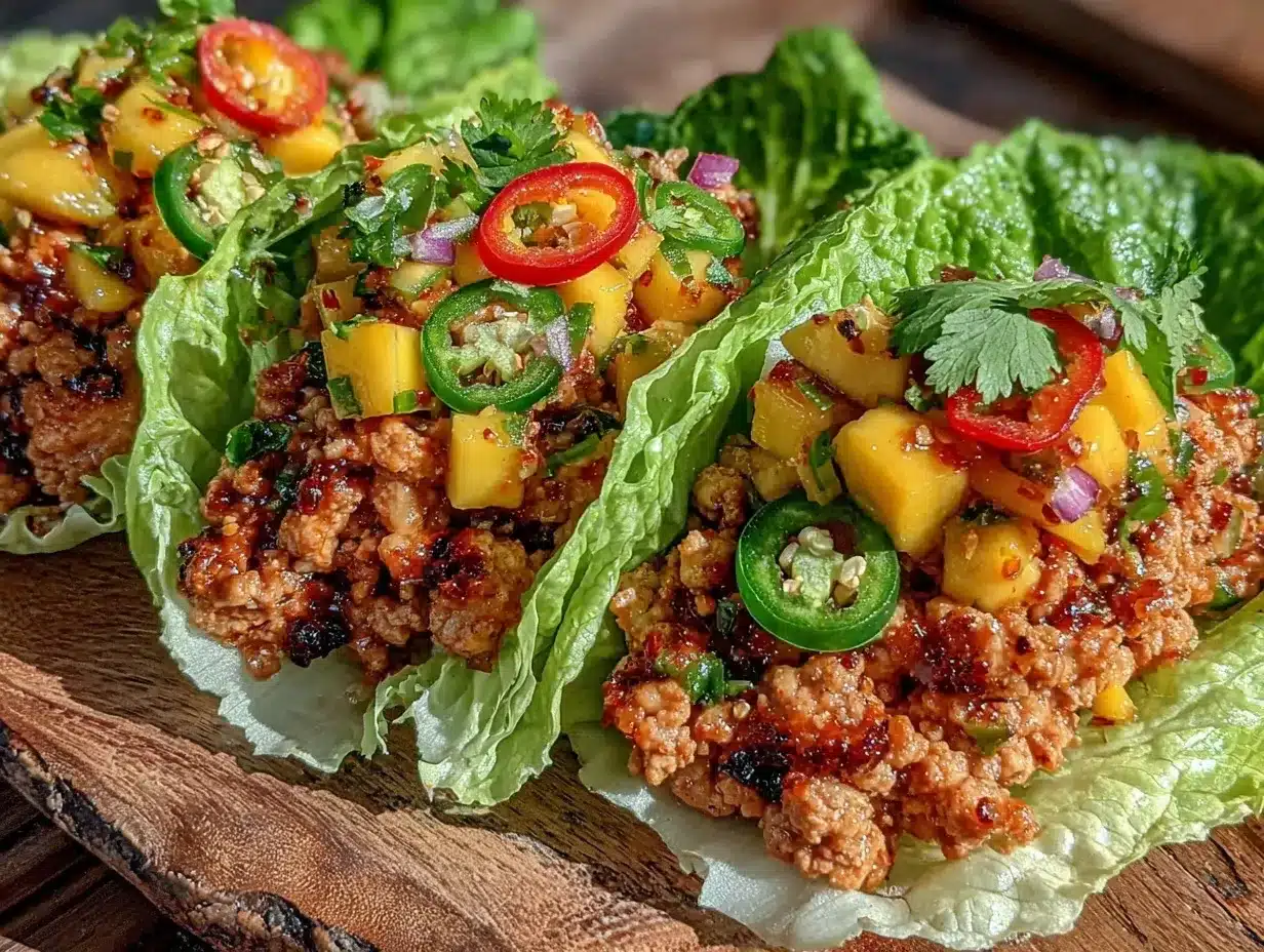 turkey lettuce wrap tacos preparation steps