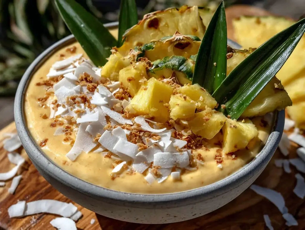 virgin piña colada smoothie bowl - featured image