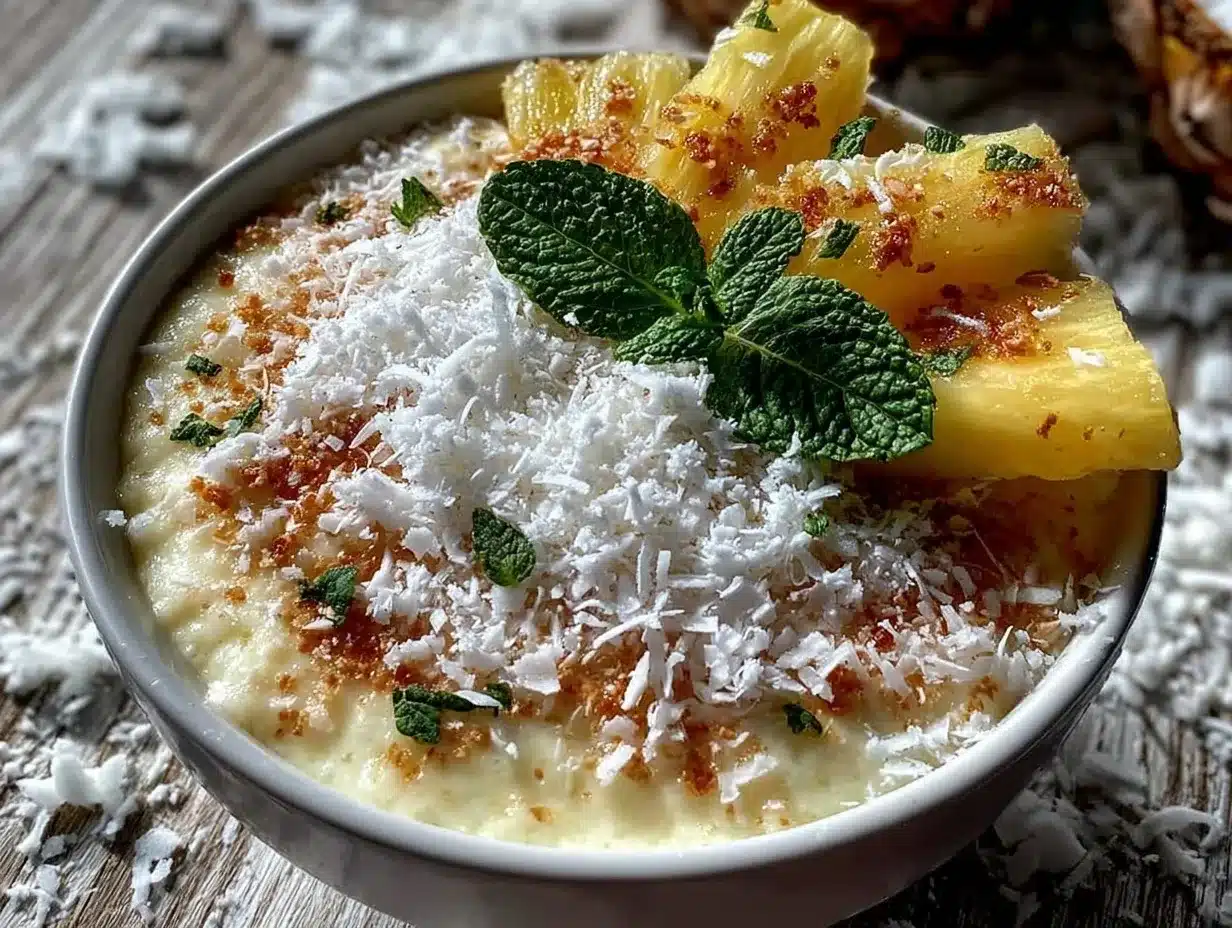 virgin piña colada smoothie bowl preparation steps