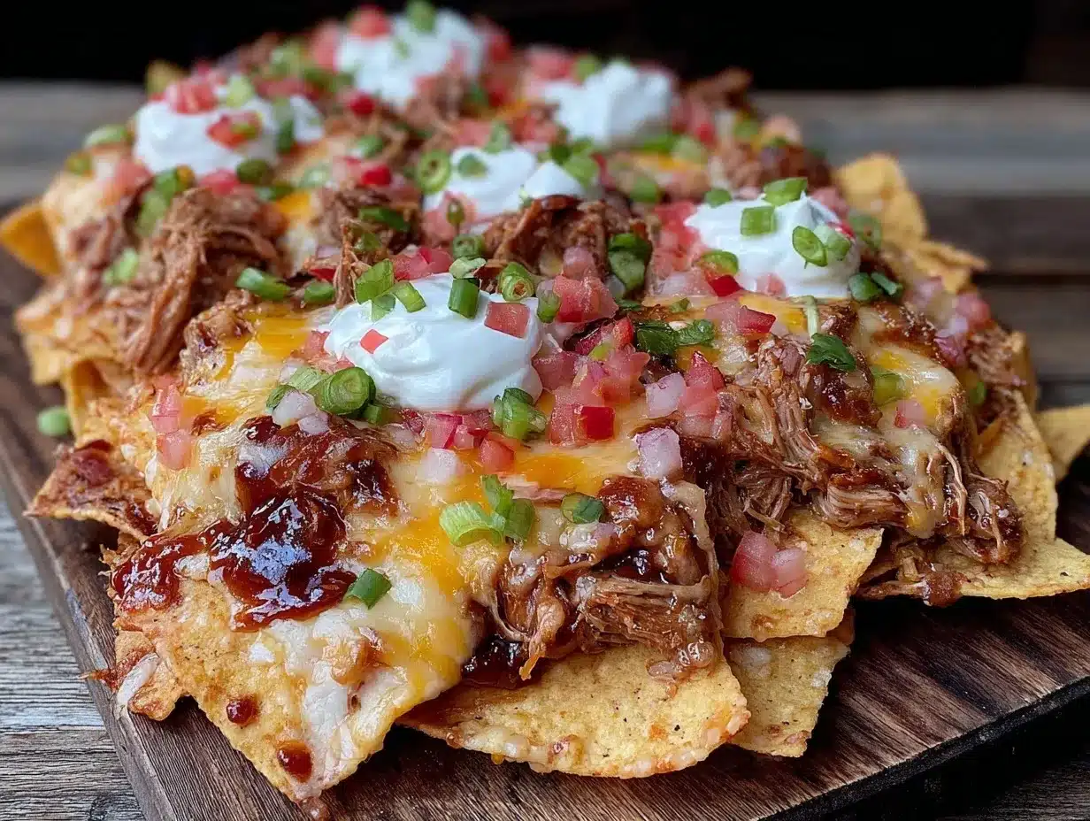 BBQ Pulled Pork Nachos preparation steps