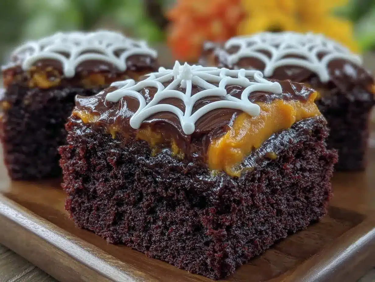 black velvet spider web cake preparation steps