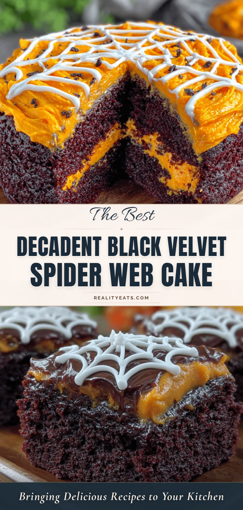 black velvet spider web cake recipe