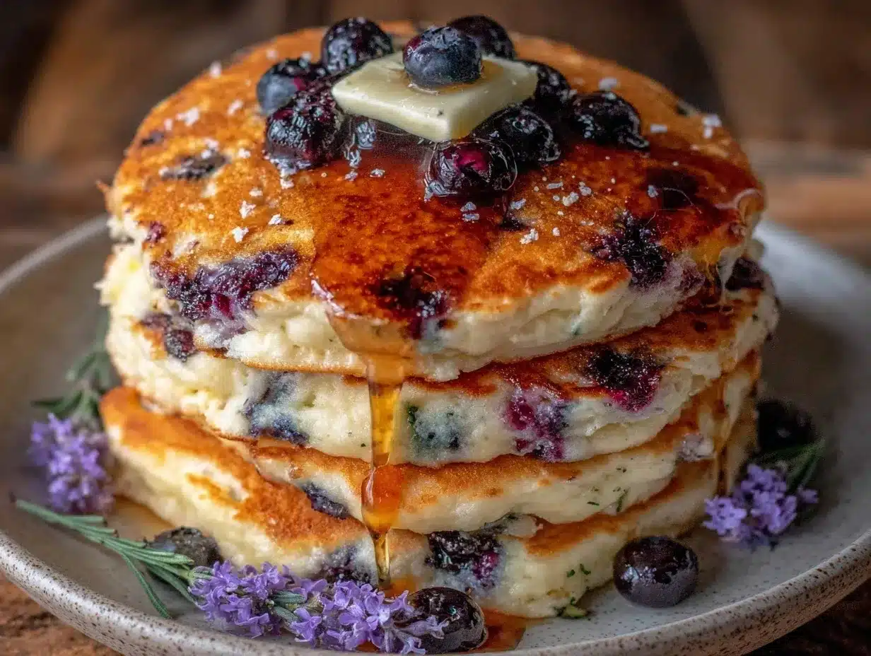 blueberry lavender ricotta pancakes preparation steps