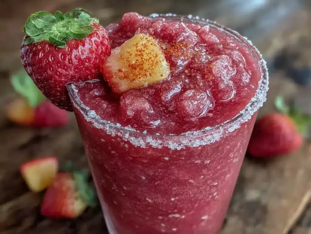 boozy strawberry watermelon slushie - featured image