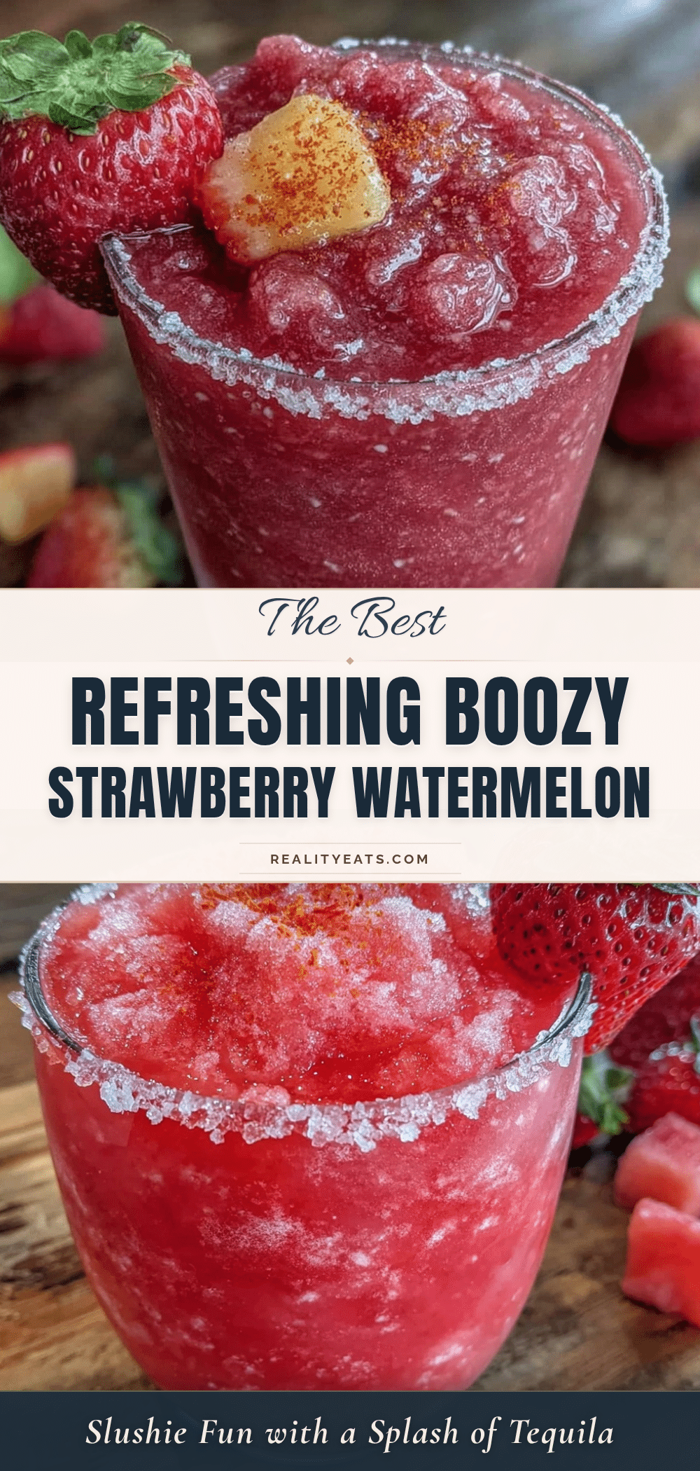 boozy strawberry watermelon slushie recipe