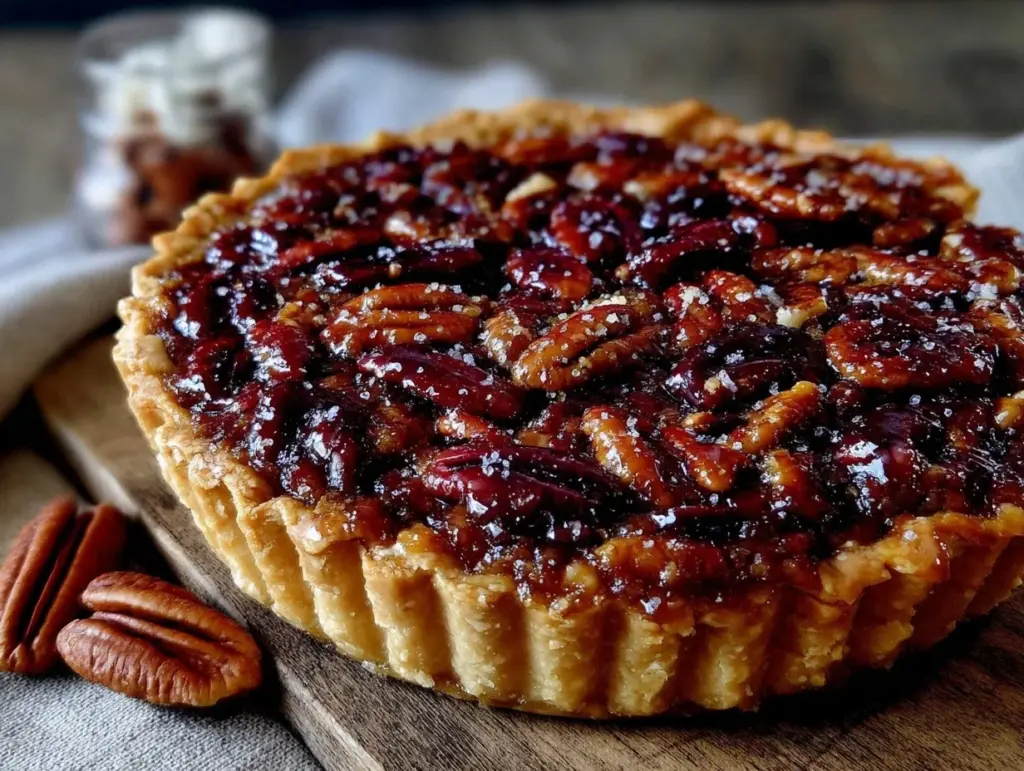 brown butter maple pecan pie - featured image