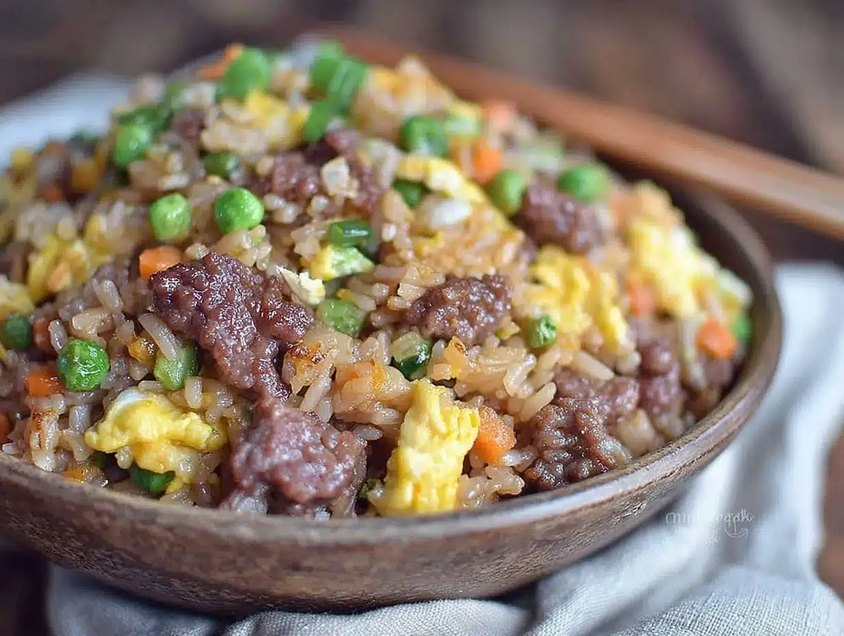 budget-friendly crispy ground beef fried rice preparation steps