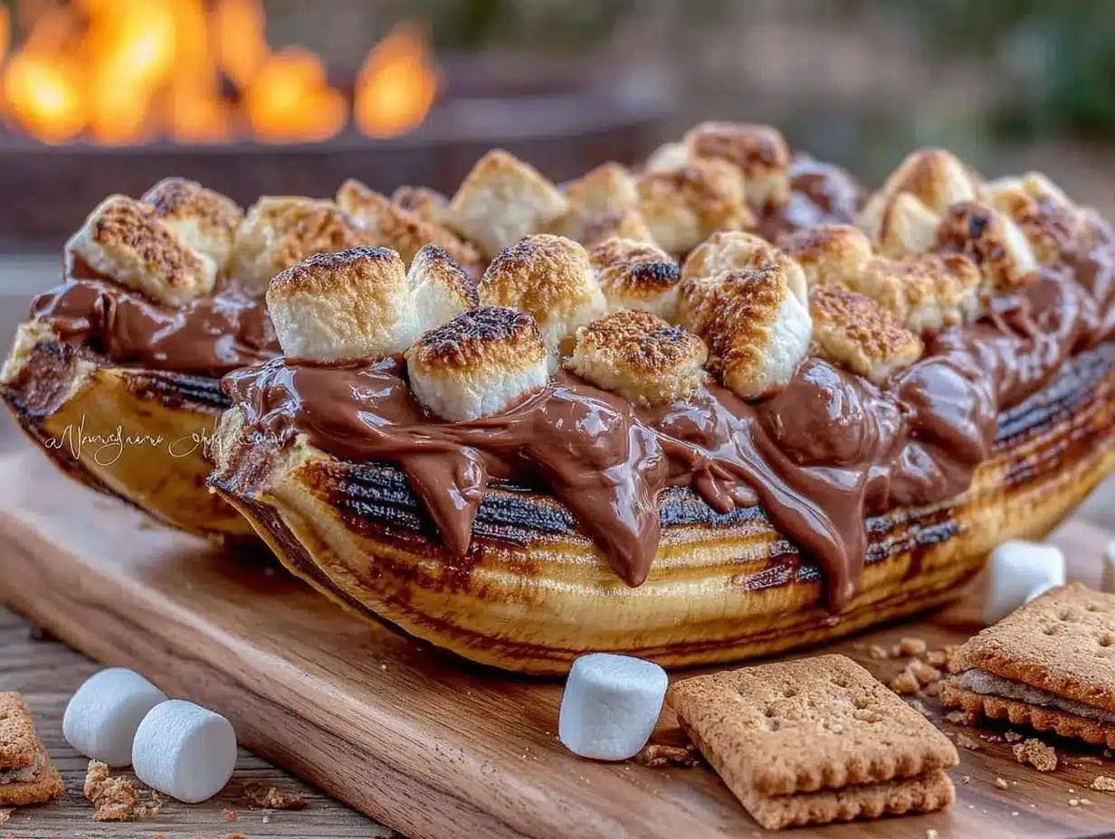 campfire banana boat smores preparation steps