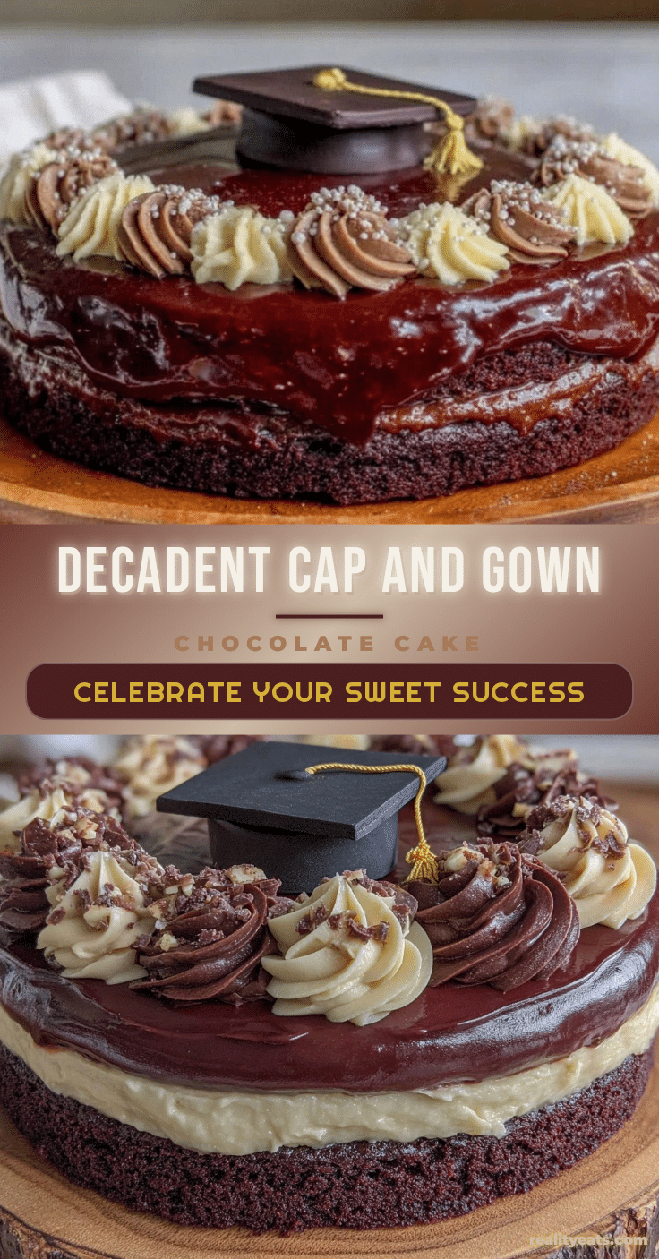 cap and gown chocolate graduation cake recipe