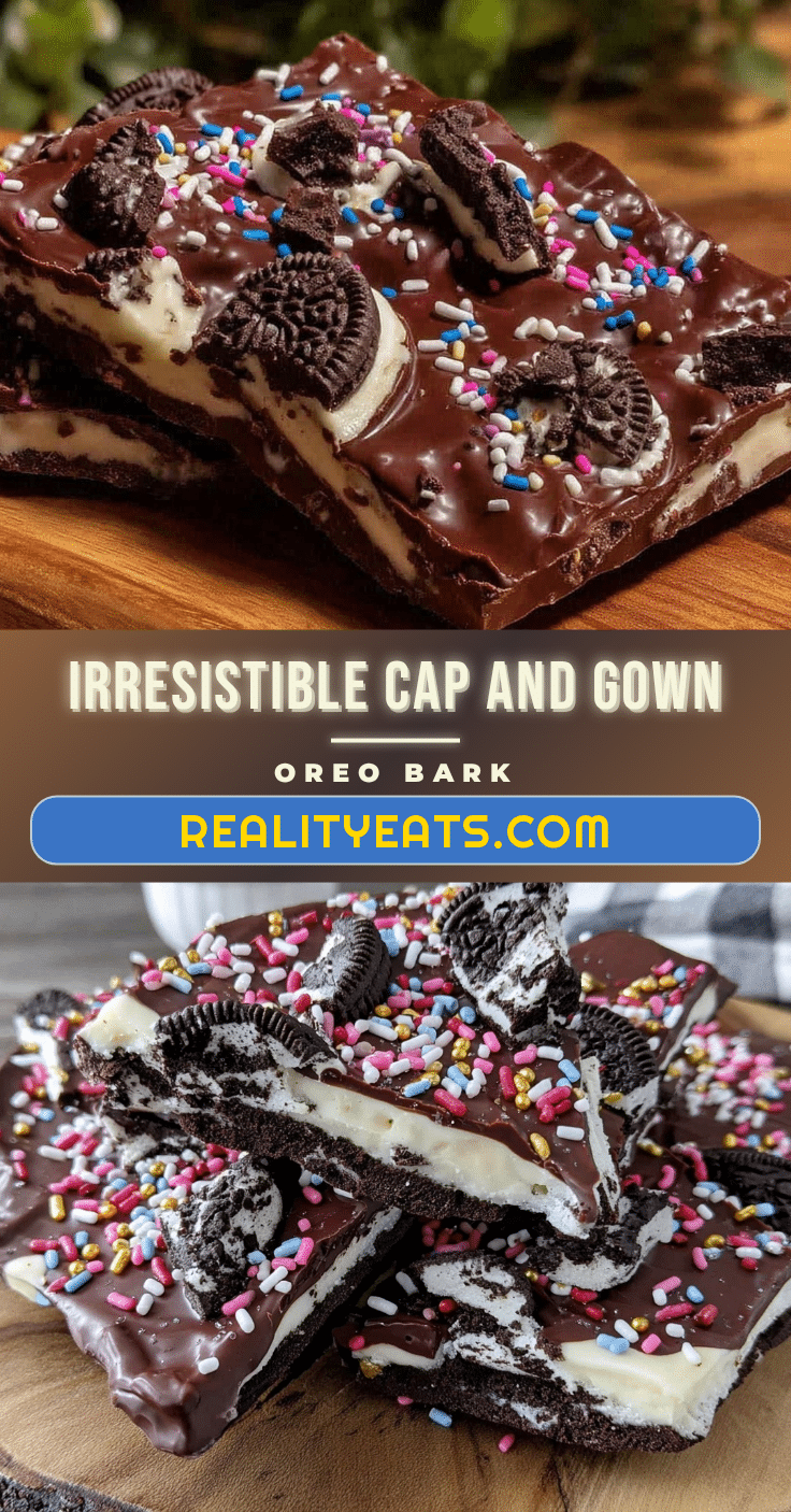 Cap and Gown Oreo Chocolate Bark Slab recipe