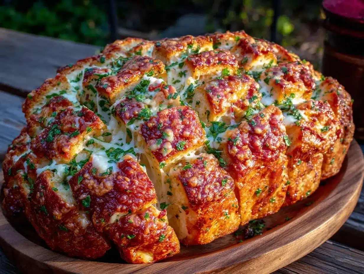 cheesy pull-apart garlic bread preparation steps