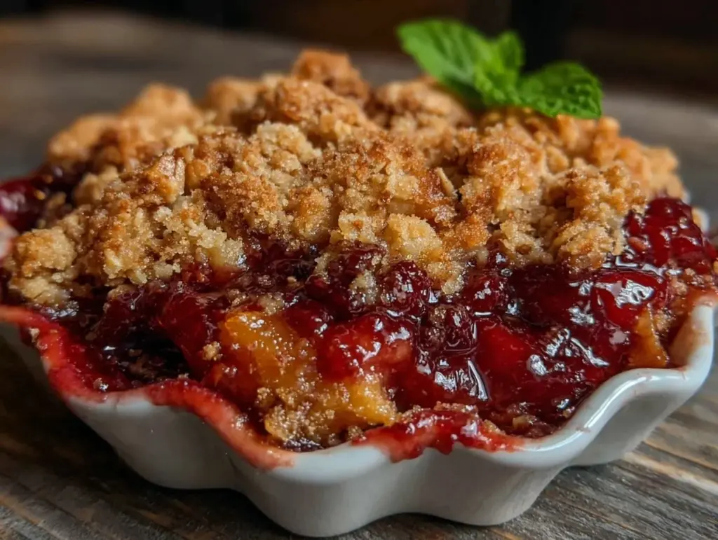 cozy classic rhubarb crisp - featured image